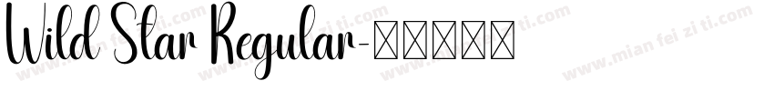 Wild Star Regular字体转换